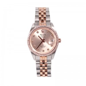 Alexandre christie AC 5012 Silver Full Rosegold Lady LDBTRLN